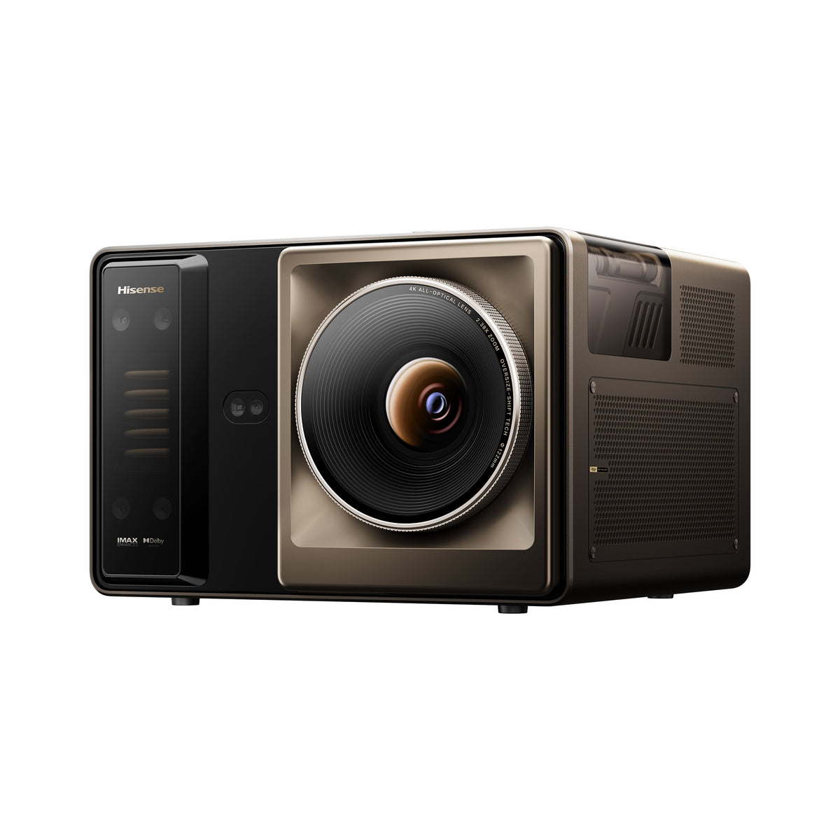 Hisense - XR10 Triple Laser 4K DLP Projector, 6000 ANSI Lumens, 6000:1 Contrast Ratio, IRIS Lens, 118% BT.2020 - Black - Dark brown