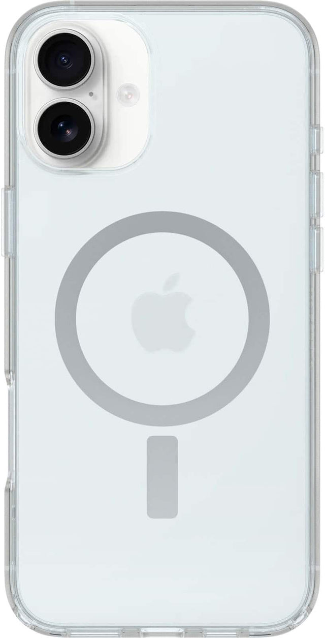 Front. OtterBox - Symmetry Series Hard Shell for MagSafe for Apple iPhone 16 Plus - Clear.