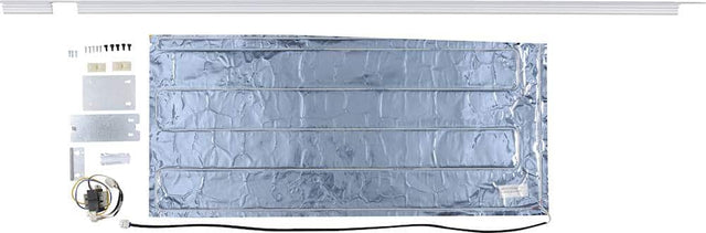 Front. Monogram - Fully Integrated Refrigerator and Freezer Heater Kit - Silver.
