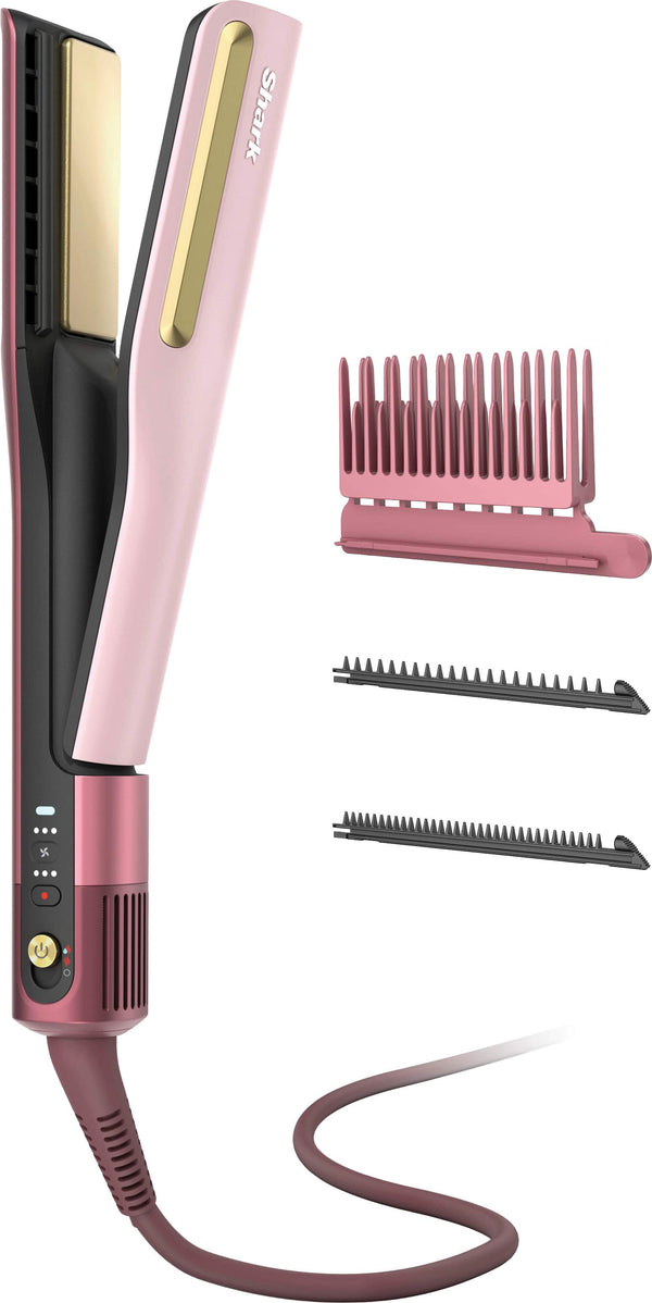 Shark - SilkiPro Straight Wet to Dry Straightener + Rapid Blow Dryer - Rose Petal