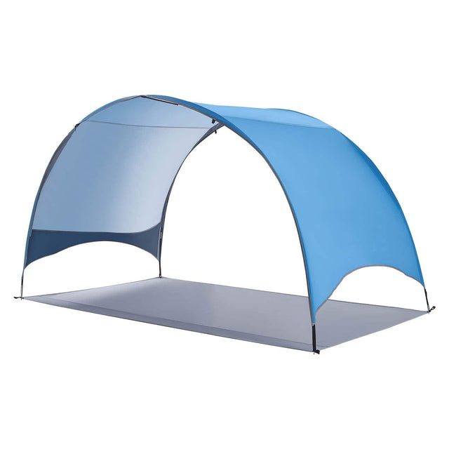 Front. Loheer - Loheer Beach Tent Sun Shelter 4 Person UPF 50 Portable Sun Shade Canopy with Ground Stakes - Blue.