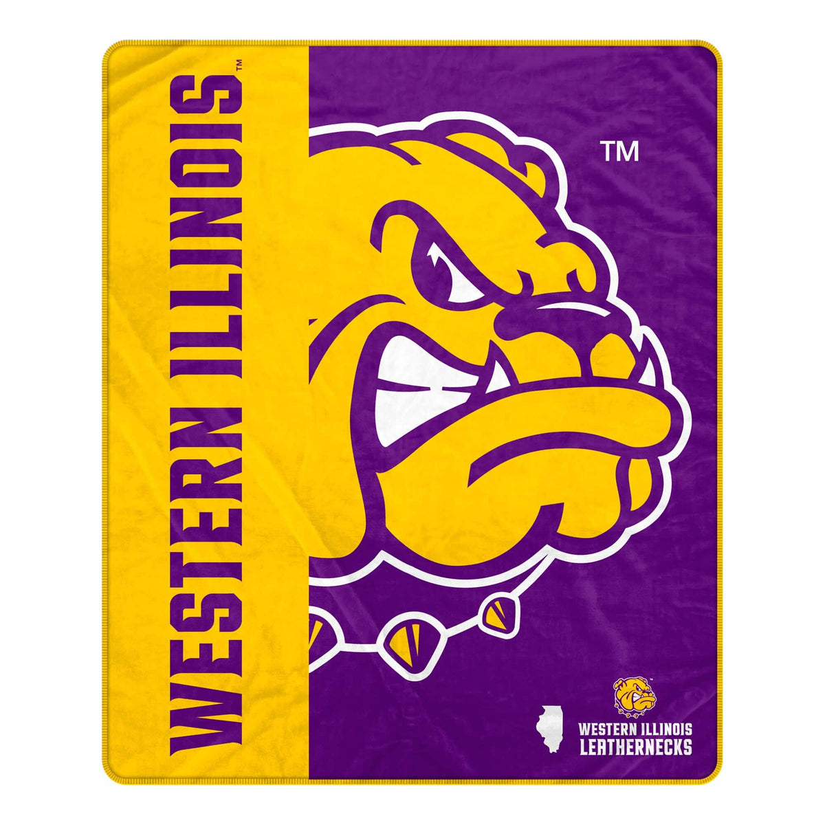 Pegasus - Western Illinois Leathernecks 50" x 60" Endzone Ultra Soft Throw Blanket - Multicolor