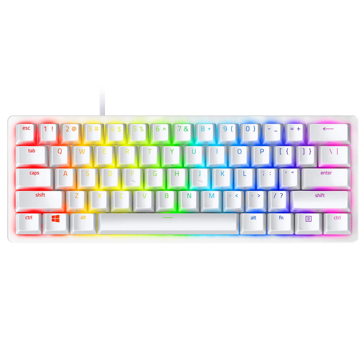 Razer - Huntsman Mini 60% Wired Optical Clicky Switch Gaming Keyboard with Chroma RGB Backlighting - Mercury