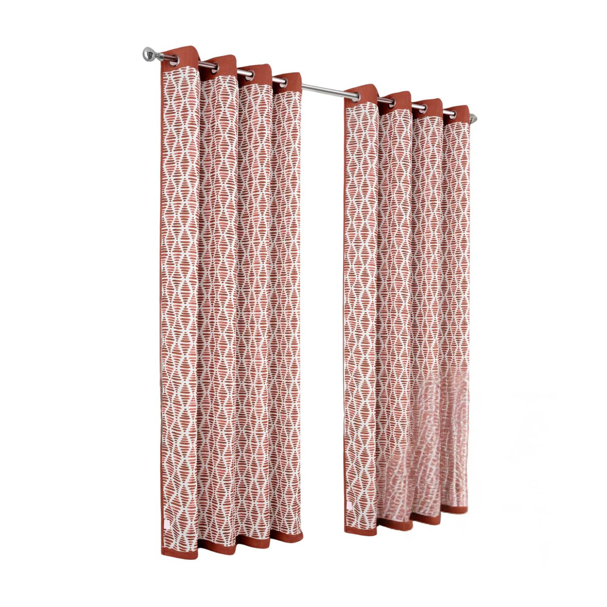Olivia Gray - 100% Polyester 190 GSM Justice Reversible Blackout Grommet Curtain Panel 54" x 90" - Spice