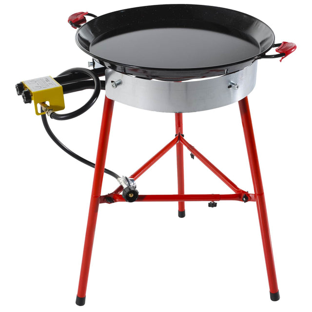 Front. Ringg - Outdoor Chef Series Classic Kit, 22" Enameled Steel Pan, Dual Burner, Stand for Camping and Backyard - Multicolored.