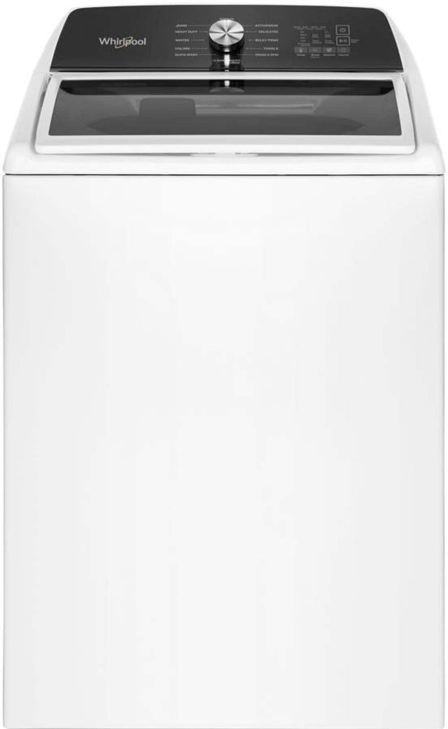 Front. Whirlpool - 4.6 Cu. Ft. Top Load Washer with Built-In Faucet - White.