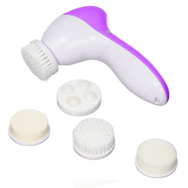 Front. Pursonic - Pursonic Facial Cleaner with 5 Attachments in Purple - Purple.