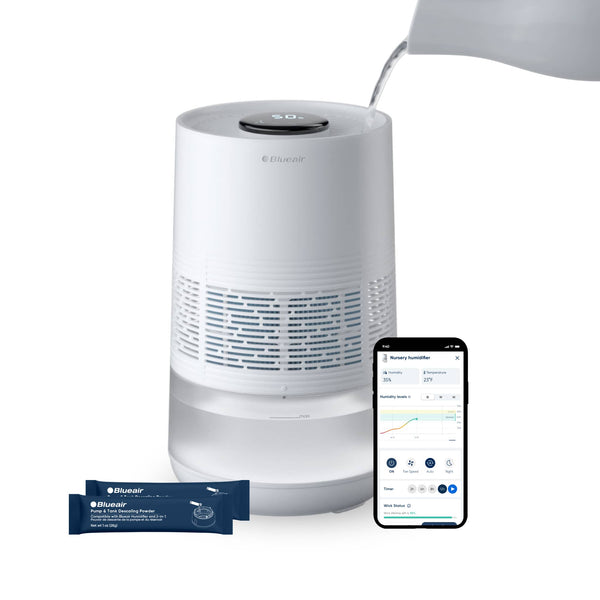 Blueair - Smart Evaporative Humidifier with Invisible Mist Technology, 3.5L Tank, 500 Sq. Ft. Coverage - White