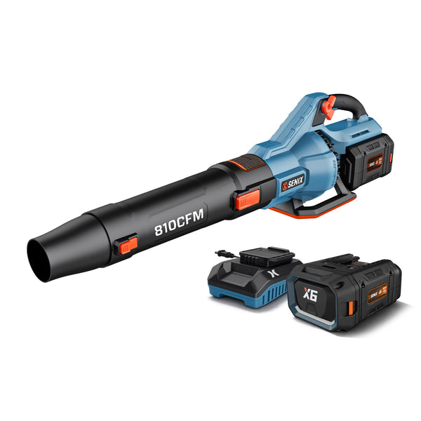 SENIX - X6 60V Max* Cordless Leaf Blower, Brushless (4.0 Ah Battery & Charger Included) - Blue