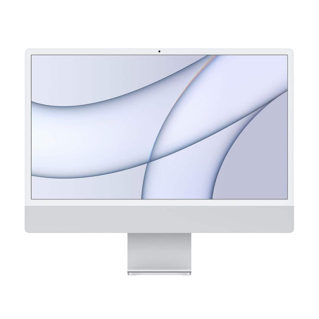 Front. Apple - Apple 24" iMac with Apple M1 8-Core CPU 8GB RAM, 256GB SSD Silver.