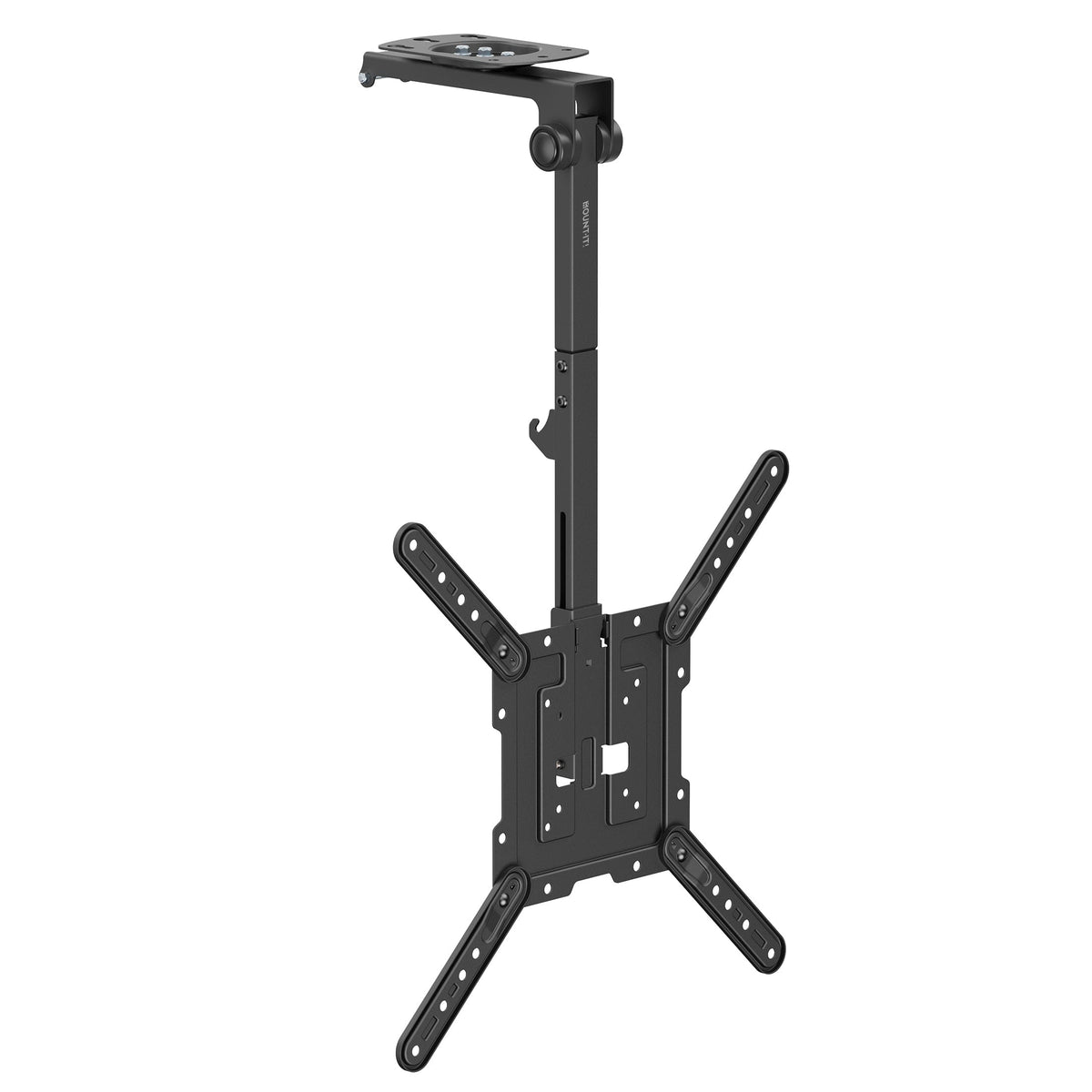 Mount-It! - Flip-Down Ceiling TV Mount for 24–55 Inch TVs, Space Saving, 44 lb Capacity, Full Motion Adjustable - Black