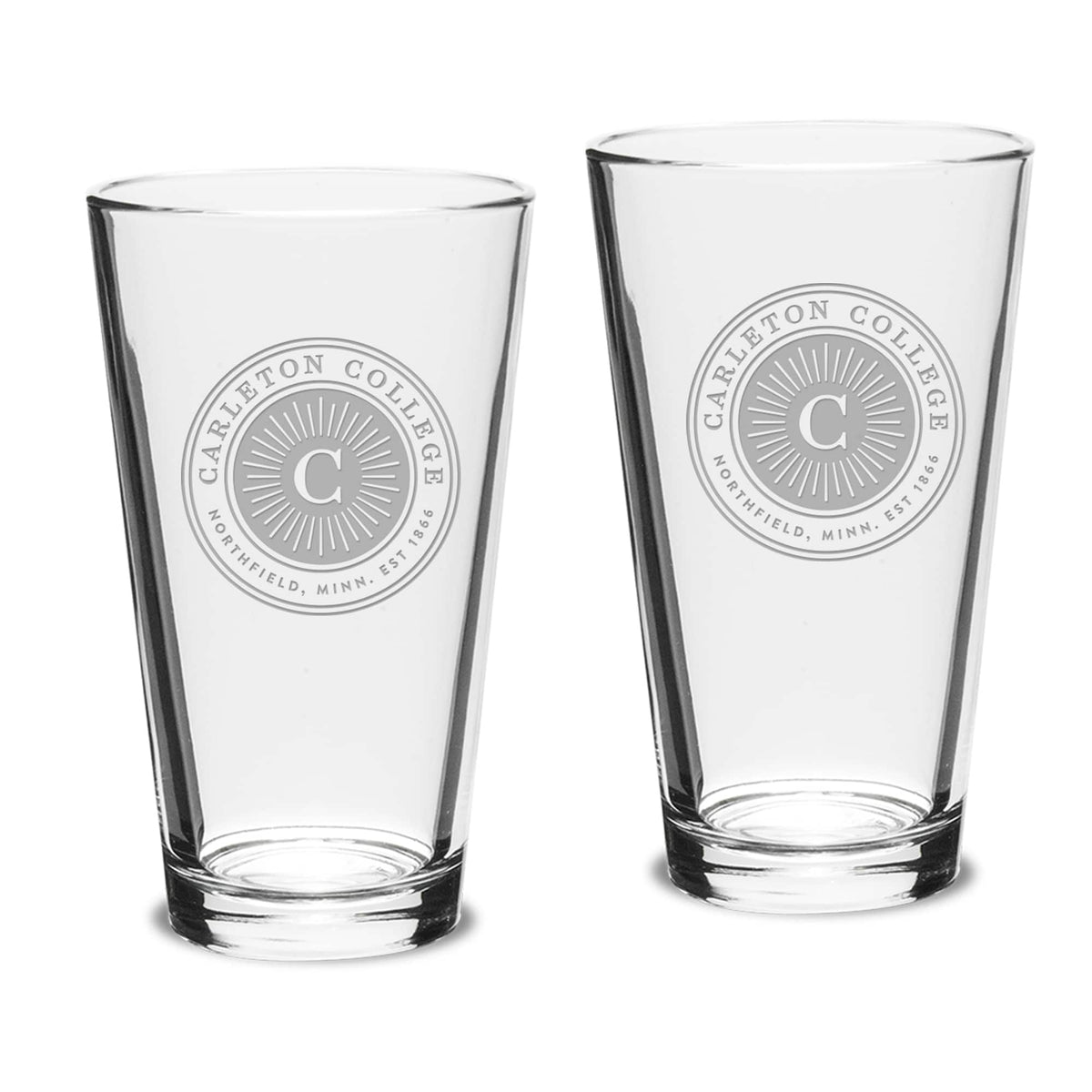 Jardine - Carleton Knights 16oz. 2-Piece Classic Pub Glass Set - Multicolor