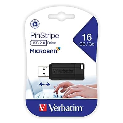PinStripe  
USB 2.0 Drive  
16 GB / Go  
MICROBAN  
Verbatim