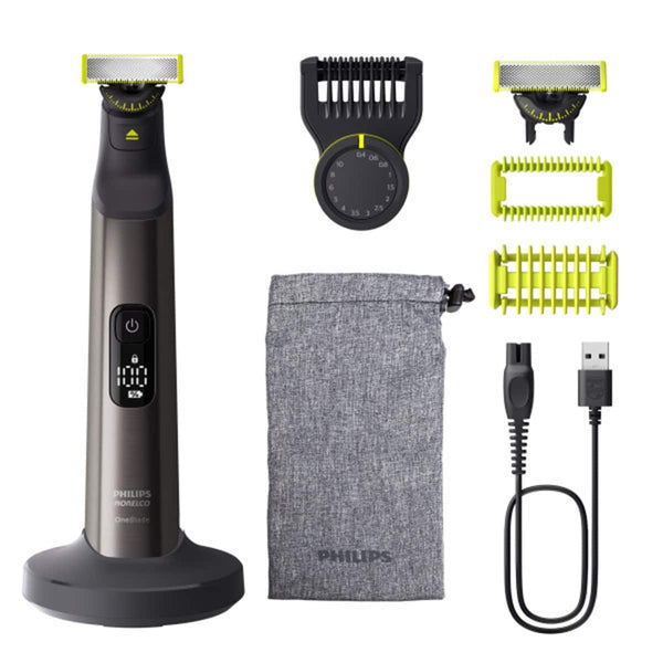 Philips Norelco - OneBlade 360 Pro Hybrid Face & Body Electric Trimmer QP6552/70 - Black