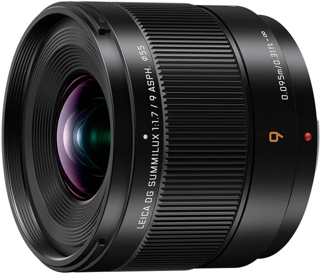 Front. Panasonic - LUMIX Leica DG Summilux 9mm f/1.7 ASPH. Lens for Micro Four Thirds Camera - Black.
