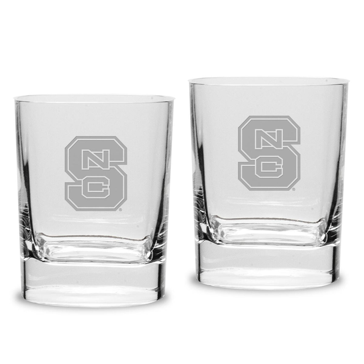 Jardine - NC State Wolfpack 2-Piece 11.75oz. Square Double Old-Fashioned Glass Set - Multicolor