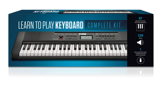 Front. Hal Leonard - Portable Learn to Play Keyboard Kit with 61 Keys - Black.