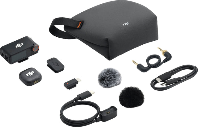 Front. DJI - DJI Mic 3 (1 TX + 1 RX) - Black.
