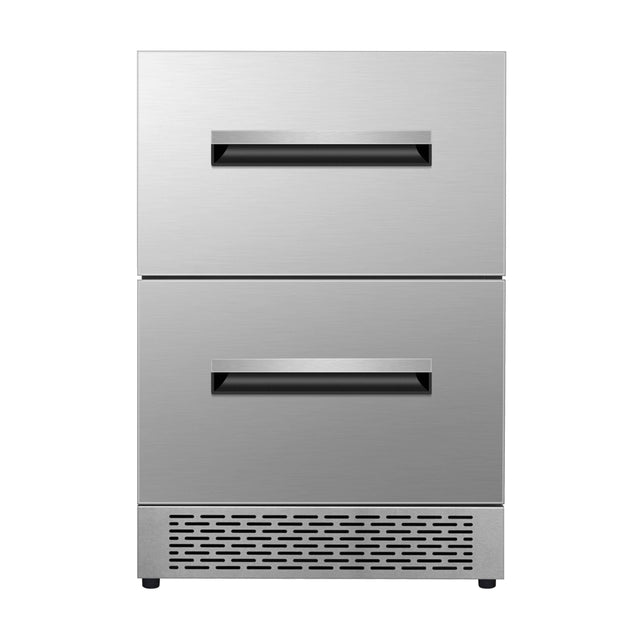 Front. Equator - Equator 24" 5.3 cf. Indoor Outdoor Refrigerator | Dual Zone CONVERTIBLE Freezer Drawer Refrigerator Built-in/FS IPX4 - Stainless Steel.