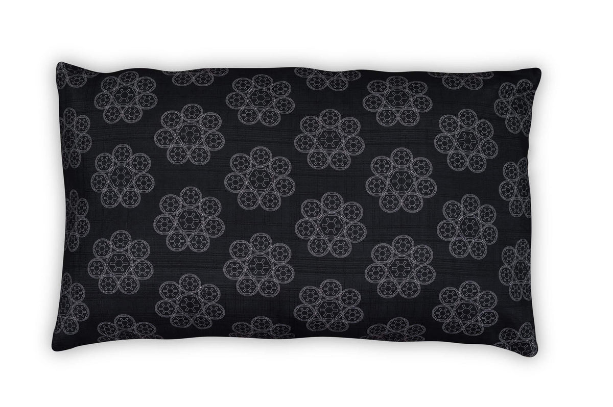 Star Wars - Lumbar Throw Pillow | White Imperial Symbol Pattern | 15 x 24 Inches - White/Black