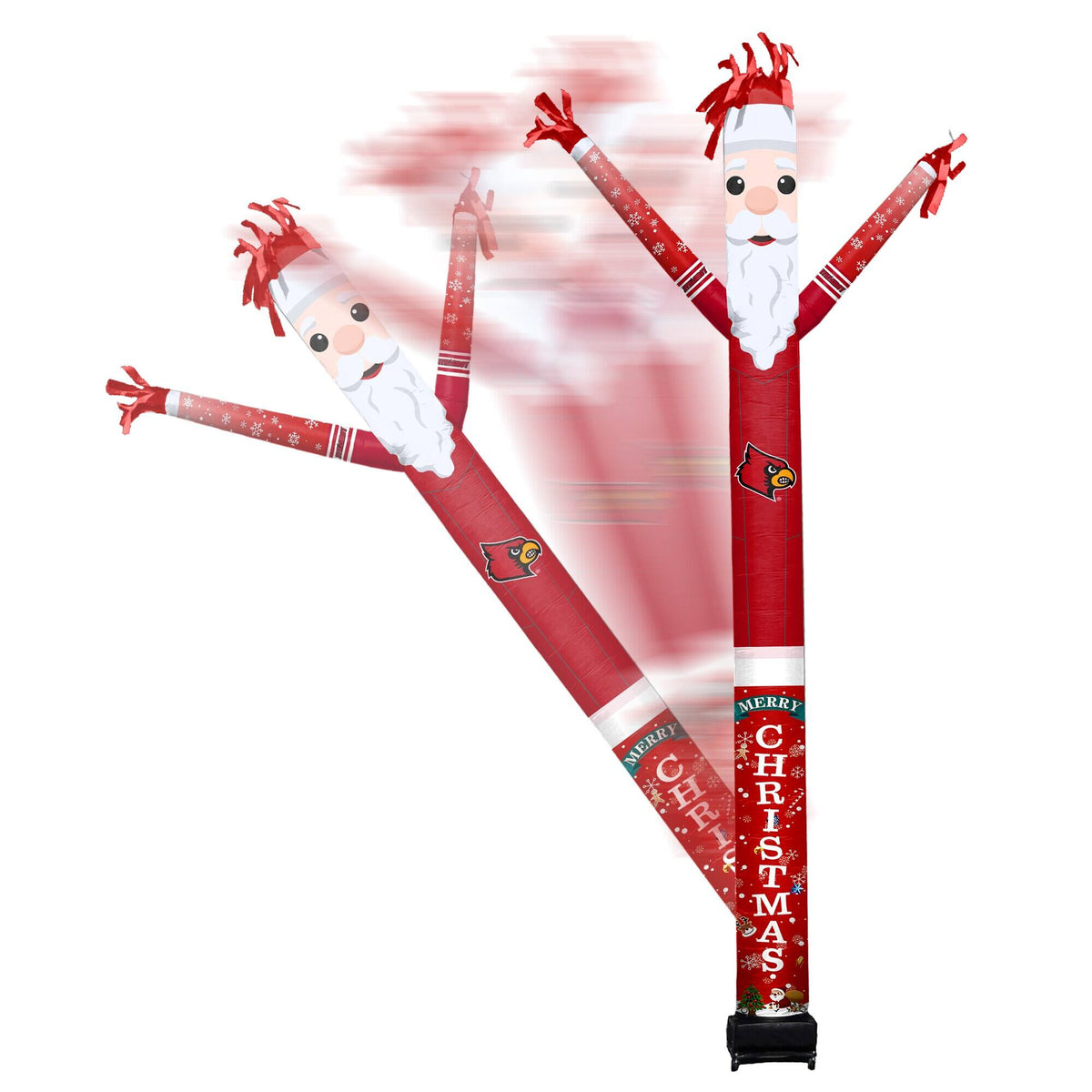 Sporticulture - Louisville Cardinals Santa Claus Inflatable Crazy Sports Fan - Red