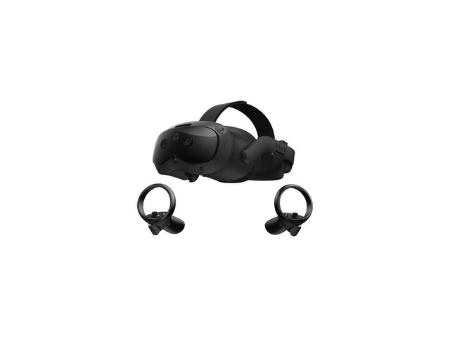 Front. HTC - VIVE Focus Vision - Mixed Reality and PC VR Headset + Controllers Consumer Edition - Black.
