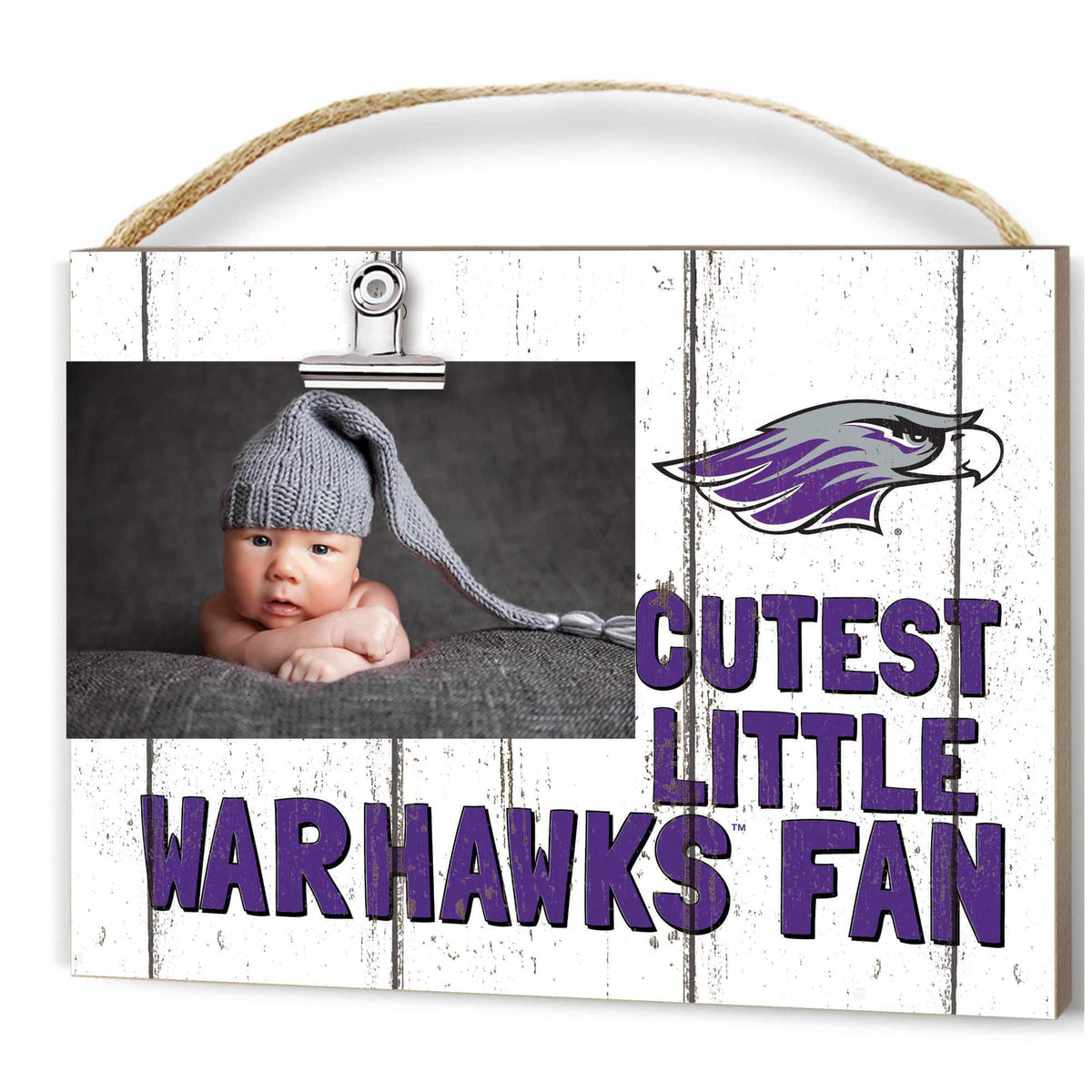 Jardine - Wisconsin-Whitewater Warhawks 8'' x 10'' Cutest Little Fan Weathered Team Logo Clip Photo Frame - White