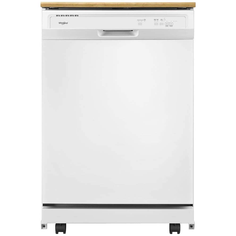 Whirlpool - 24" Front Control Tall Tub Portable Dishwasher - White