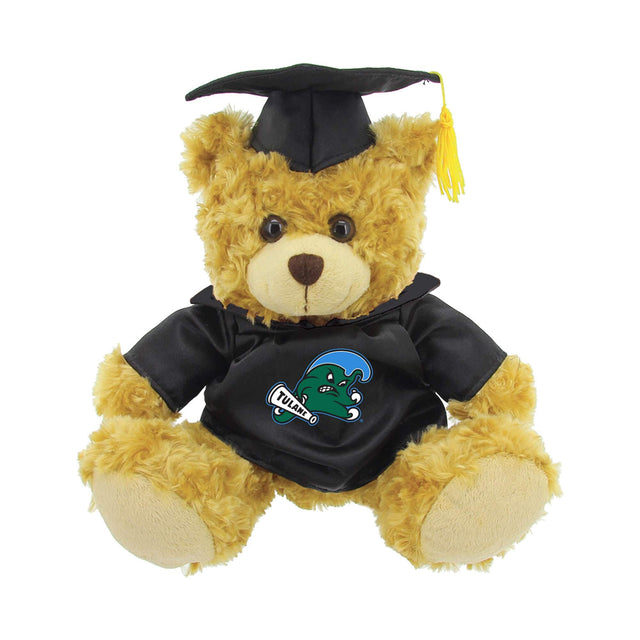 Front. Jardine - Tulane Green Wave 12'' Graduation Plush Bear - Oatmeal.