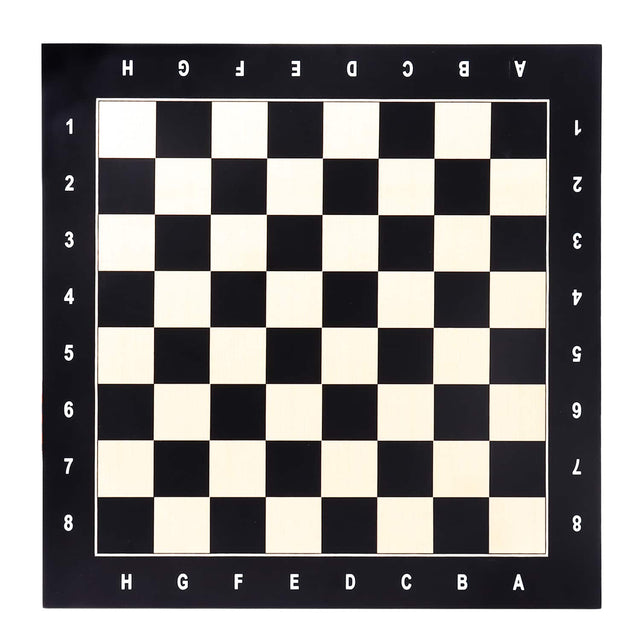 Front. GSE Games & Sports Expert - Beech & Black Maple Inlaid Chessboard, Professional Tournament Chess Board Only - 21" x 21".