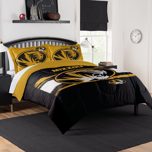 Front. Sweet Home Collection - NCAA Missouri Tigers football Comforter & Sham Set- Full/Queen - Multicolored.