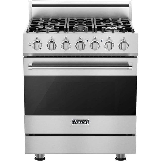Front. Viking - 3 Series Freestanding Gas 30" Range - Stainless Steel.