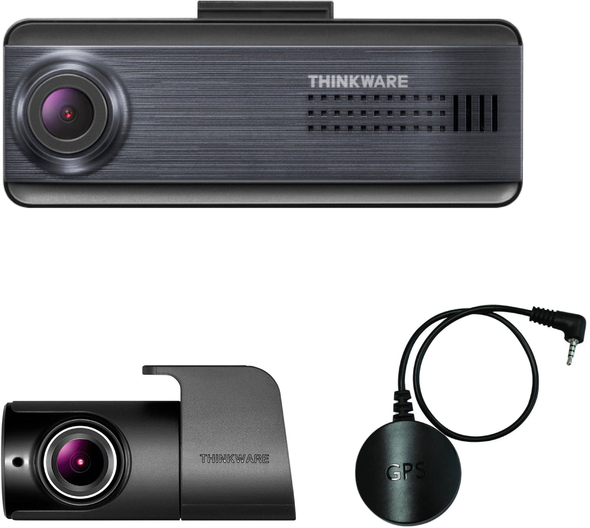 THINKWARE - Q200 2K Front & 1080p Rear Dash Cam with GPS and Wi-Fi - Dark Blue