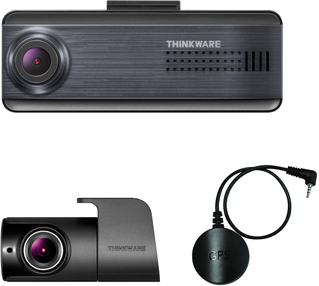 Front. THINKWARE - THINKWARE - Q200 2K Front & 1080p Rear Dash Cam with GPS and Wi-Fi - Dark Blue.