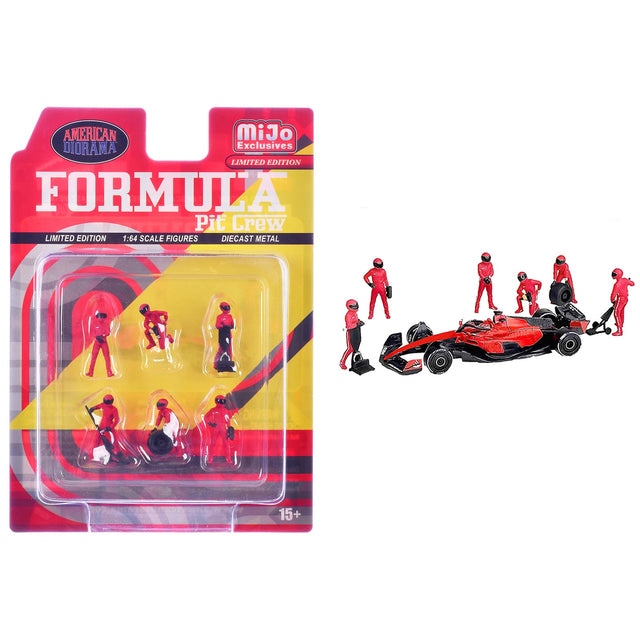 AMERICAN DIORAMA  
MiJo Exclusives  
LIMITED EDITION  
FORMULA Pit Crew  
LIMITED EDITION  
1:64 SCALE FIGURES  
DIECAST METAL  
15+