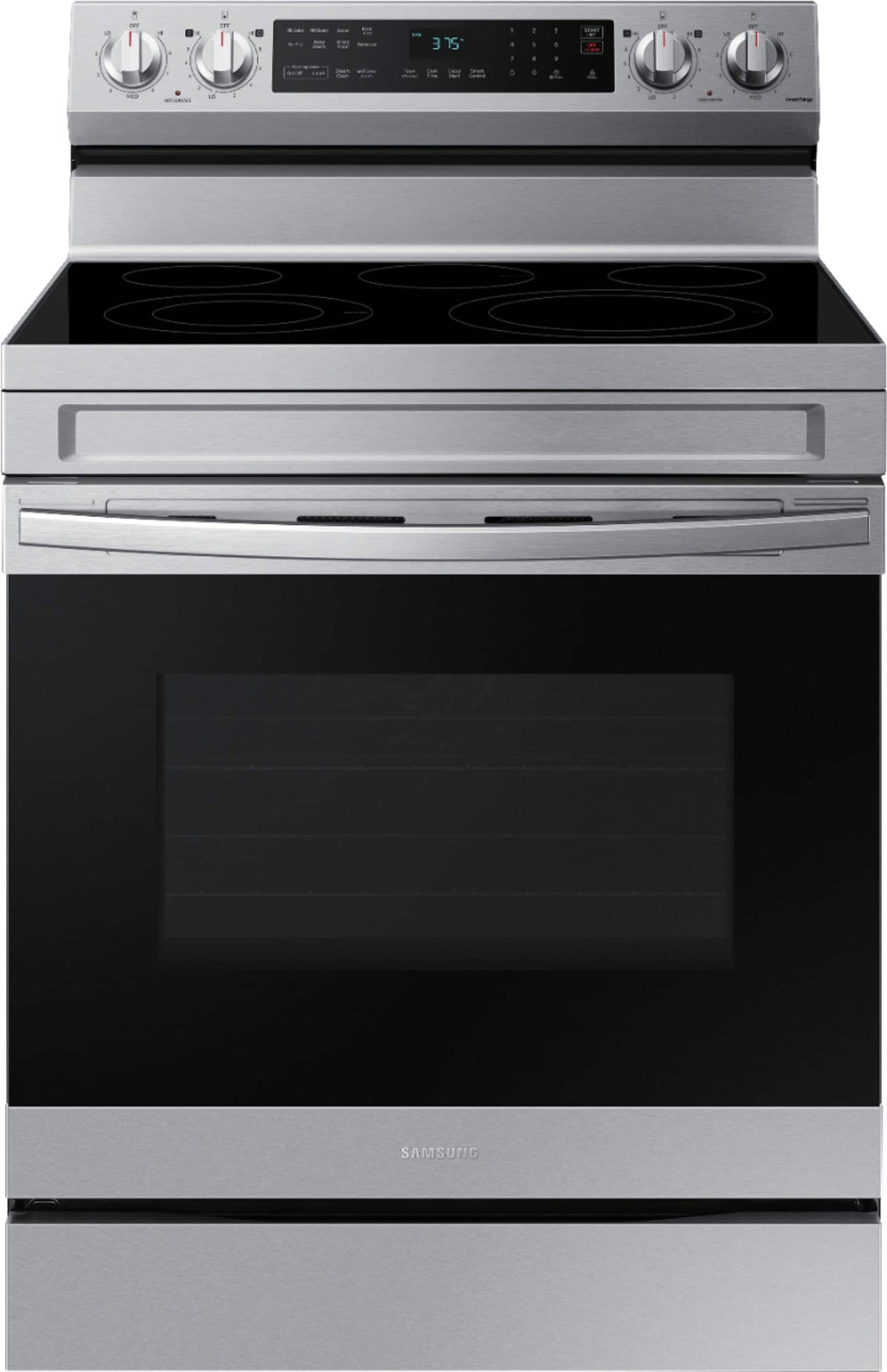 Samsung - 30 in. Wide 5 Elements Freestanding 6.3 cu. ft. Electric Range with WiFi, No-Preheat Air Fry & Convection - Stainless Steel