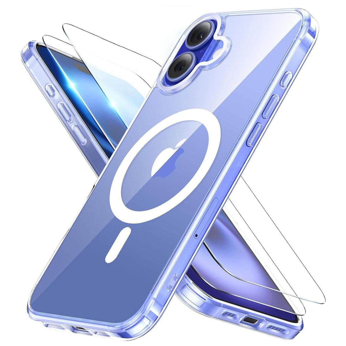Bundle - Entronix - for iPhone 16 - [Magnetic] Case & 2 Screen Protector - Clear