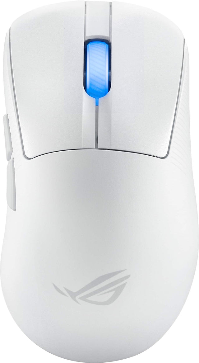 Front. ASUS - ROG Keris II Ace Ultralight Wireless Optical Gaming Mouse with ROG SpeedNova Wireless Technology - White.