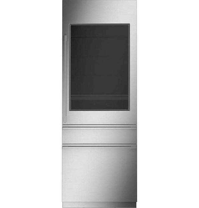 Front. Monogram - 30 in. Wide 14.6 Cu. Ft. Bottom Freezer Built-In Refrigerator with Dual Refrigeration System - Custom Panel Ready.