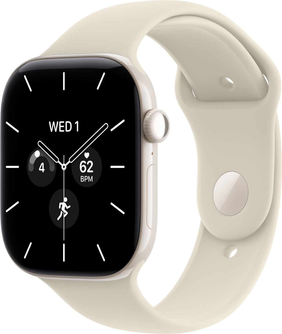 Apple Watch Series 12 (GPS + Cellular) 46mm Ceramic Case with Sand Sport Band - M/L - Pearl White (Verizon) - (2026)