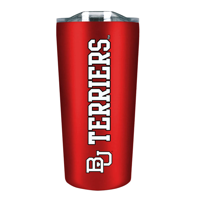 Front. The Fanatic Group - Boston University 18oz. Stainless Steel Soft Touch Tumbler - Multicolor.