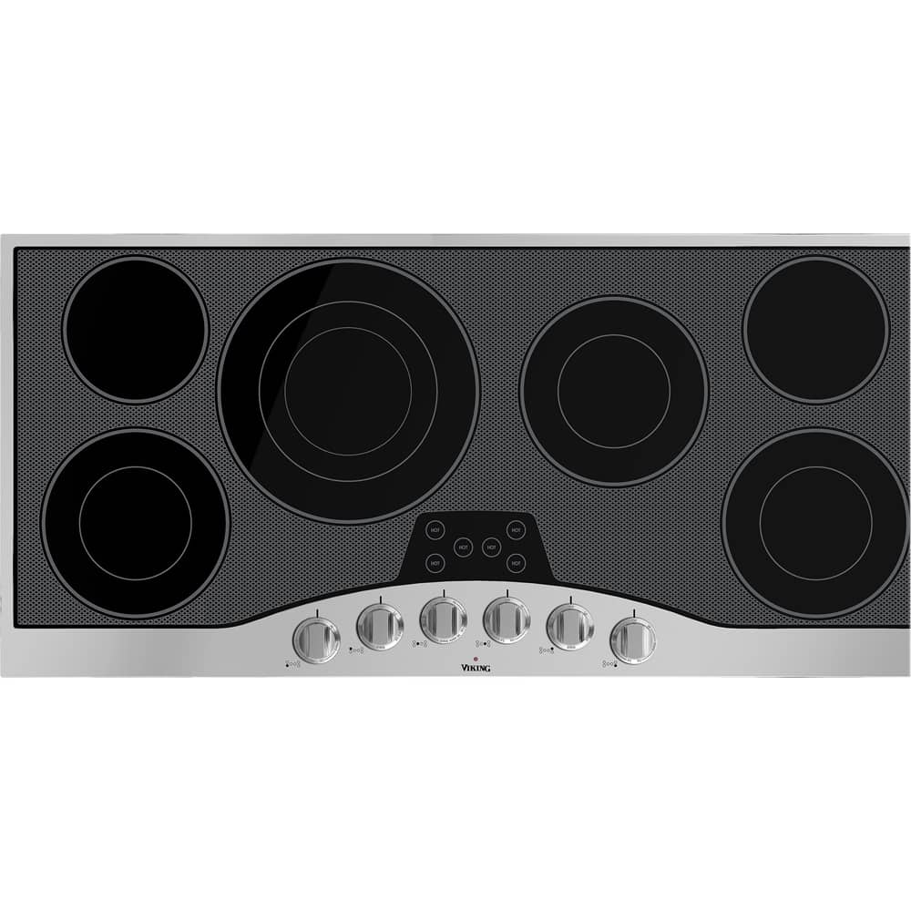 Viking - 45 in. Wide 5 Element Electric Cooktop - Stainless Steel