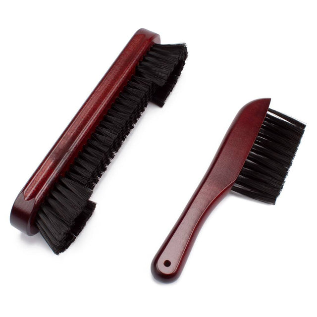 Front. GSE Games & Sports Expert - GSE 2-Piece Solid Wood Billiard Pool Table Brush and Rail Brush Set, Pool Table Accessory -Mahogany - Mahogany.