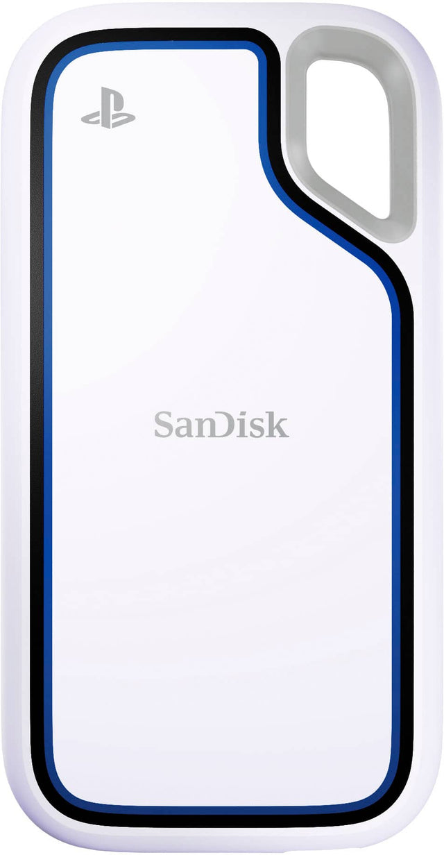 Front. SANDISK - Extreme Game Drive for PlayStation5 2TB External USB Type C Portable SSD - White.