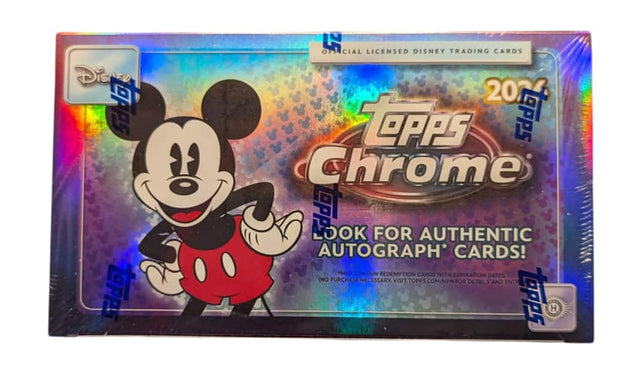 Disney OAPS Topps 25% OFF OFFICIAL LICENSED DISNEY TRADING CARDS 2024 Topps Chrome LPPS LOOK FOR AUTHENTIC AUTOGRAPH* CARDS! *MAY CONTAIN REDEMPTION CARDS WITH EXPIRATION DATES. (NO PURCHASE NECESSARY. VISIT TOPPS.COM/NPN FOR DETAILS AND ENTRY