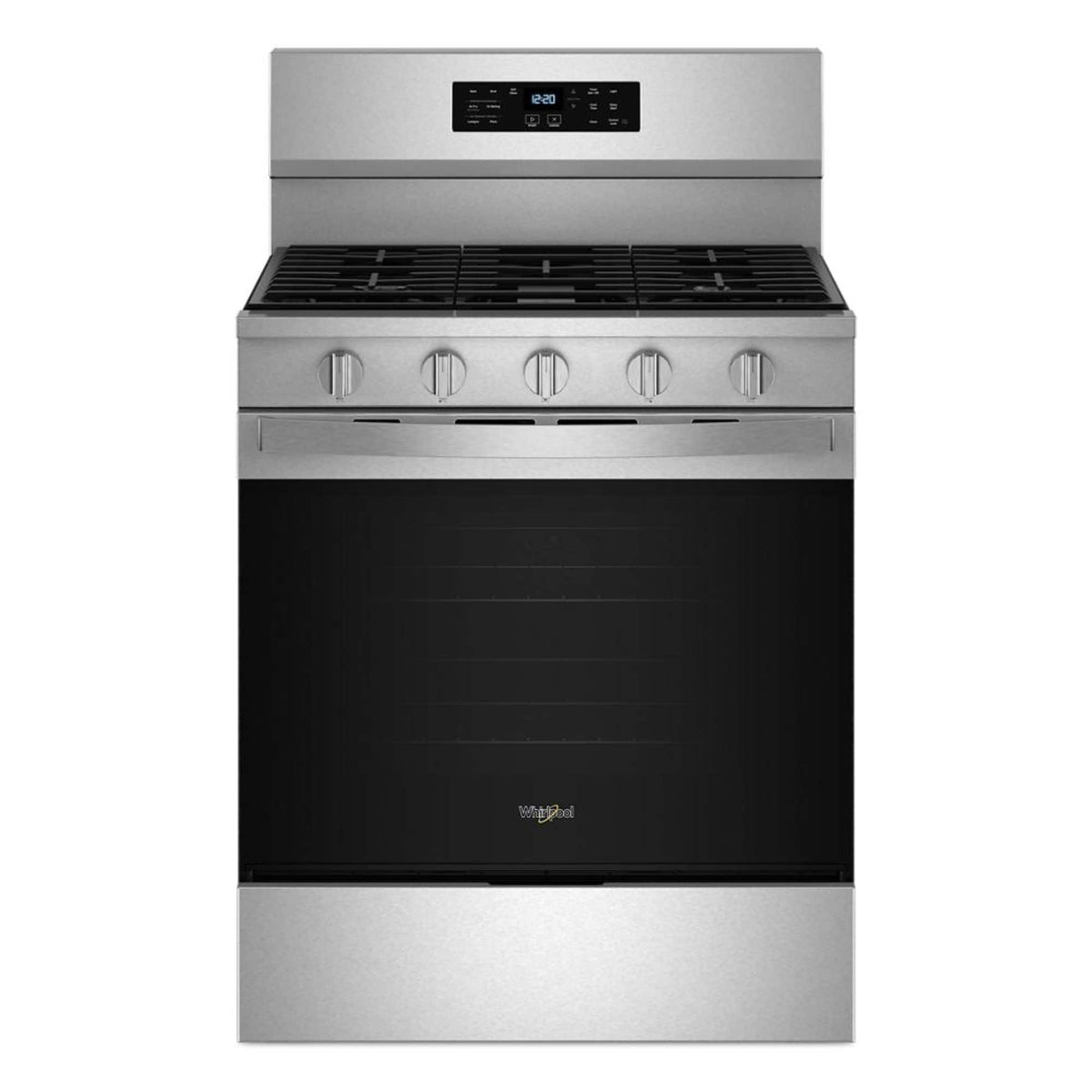 Whirlpool - 30 in. Wide 5 burners 5.0 cu. ft. Freestanding Single Gas Range with Air Fry and Air Baking - Stainless Steel