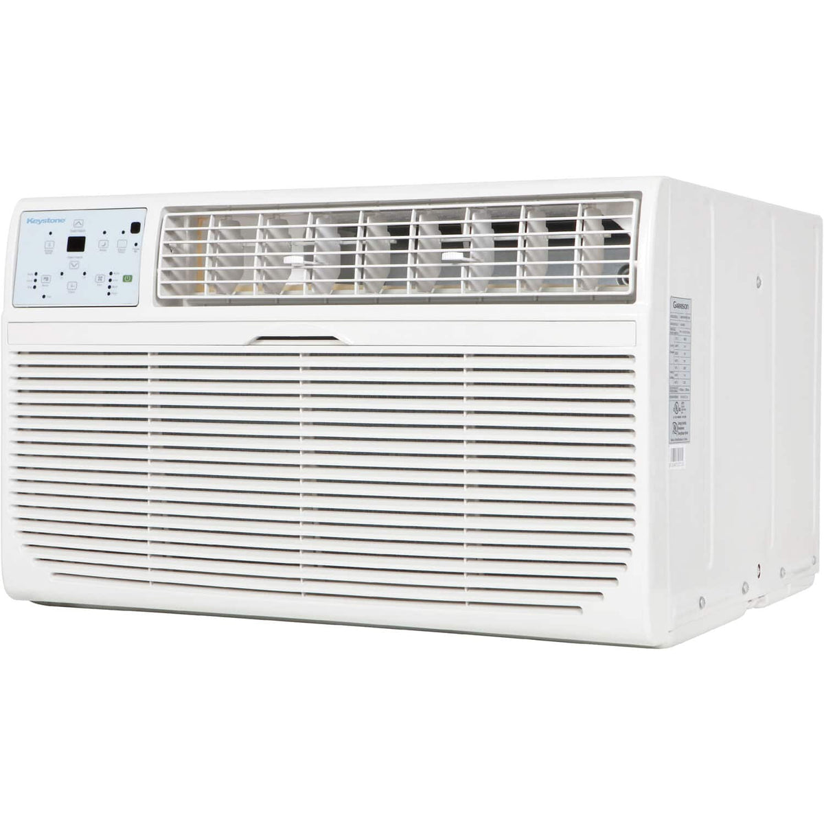 Keystone - Energy Star 12,000 BTU 115V Through-the-Wall Air Conditioner with Follow Me LCD Remote Control - White