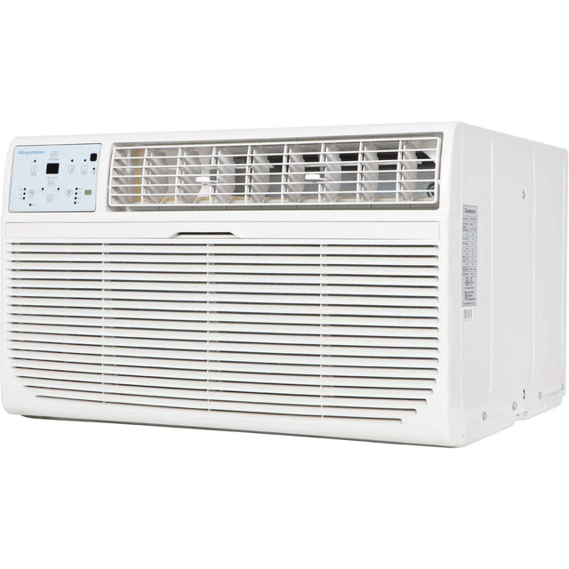 Front. Keystone - 450 Sq. Ft. 10,000 BTU 230V Through-the-Wall Air Conditioner with 10,600 BTU Supplemental Heat Function - White.