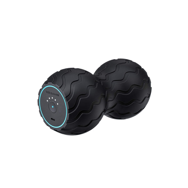 Front. Therabody - Therabody - WaveDuo - Vibrating Roller Contoured For The Back, Neck & Spine - Black - Black.
