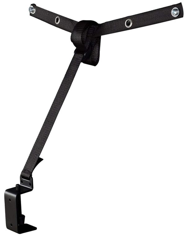 Mount-It! - Anti‑Tip Prevention TV Safety Straps with Adjustable Length, Heavy‑Duty Metal Clamp & Included Hardware - Black
